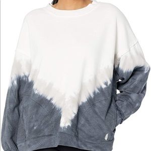 Fp Movement Blue and White Tie-Dye Sweater (M)